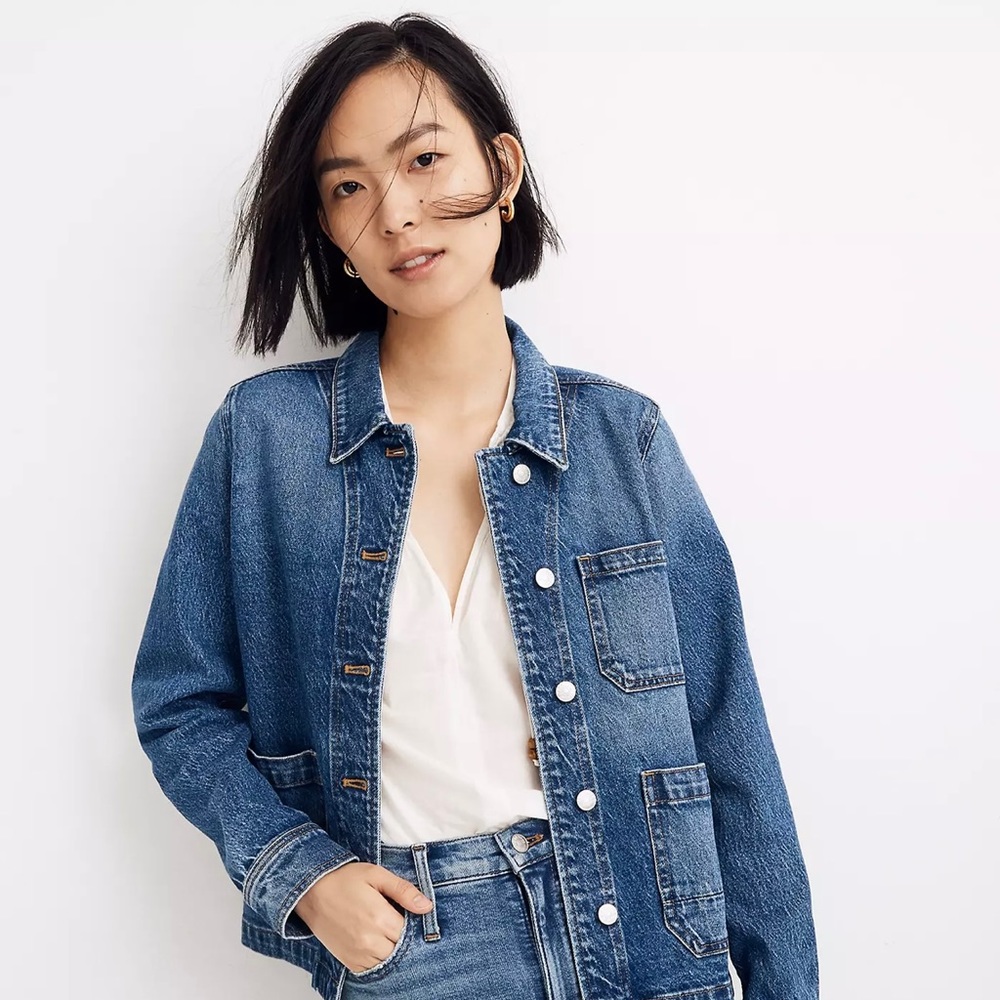 Madewell Denim Ashwood Chore Coat in Freemont Wash